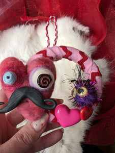 Heart attack and love bug wreath- Happy Weird Valentine's Day